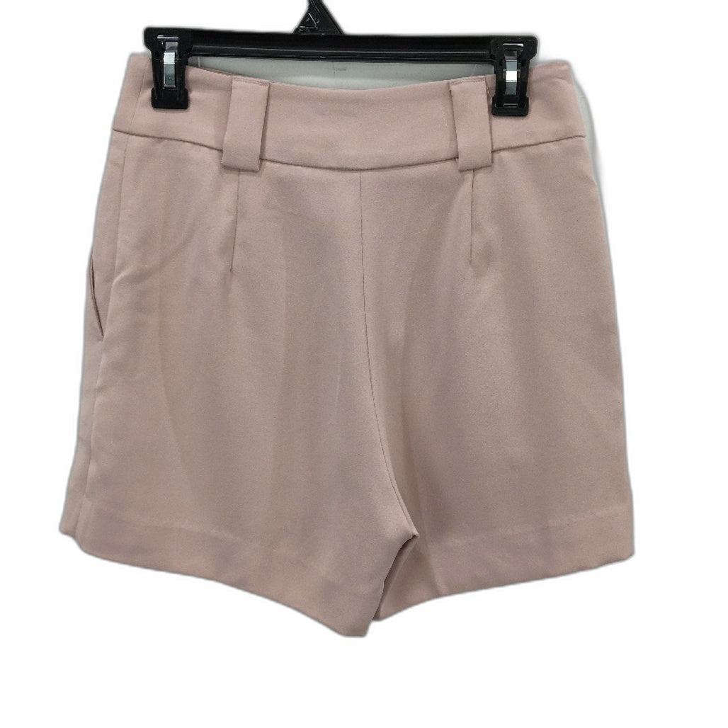 H&M Blush Pink Pleated Dress Shorts With Front Pockets Ladies Size 8 EU 38