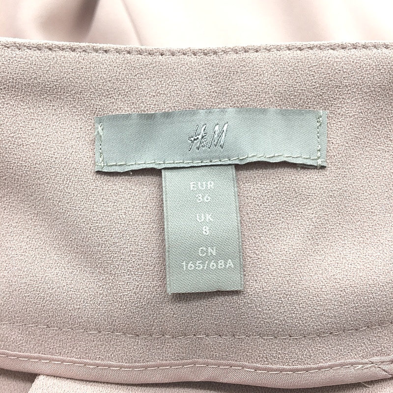 H&M Blush Pink Pleated Dress Shorts With Front Pockets Ladies Size 8 EU 38