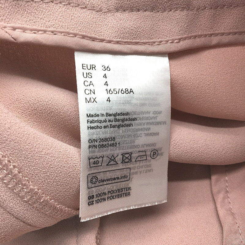 H&M Blush Pink Pleated Dress Shorts With Front Pockets Ladies Size 8 EU 38