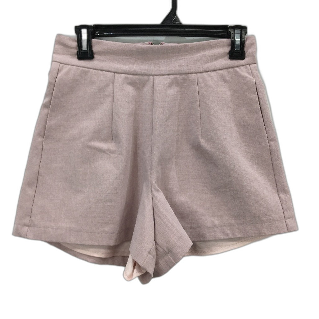 Rose Bullet Blush Pink Pleated Dress Shorts With Front Pockets Ladies Size 10