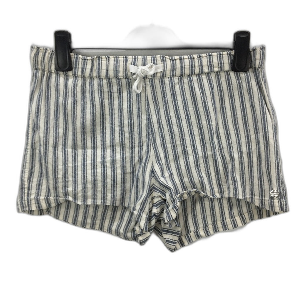 Rip Curl 100% Cotton Navy Stripe Drawstring Waist Summer Shorts Ladies Size M