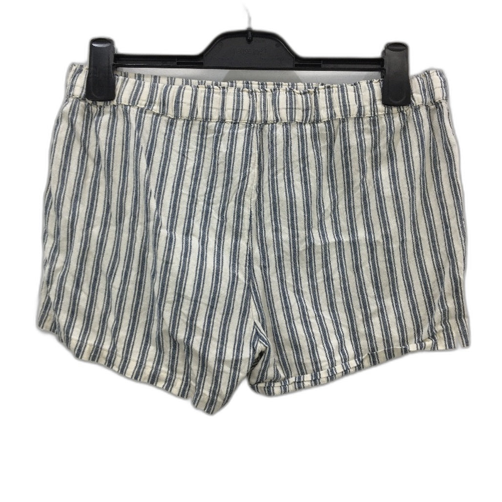 Rip Curl 100% Cotton Navy Stripe Drawstring Waist Summer Shorts Ladies Size M