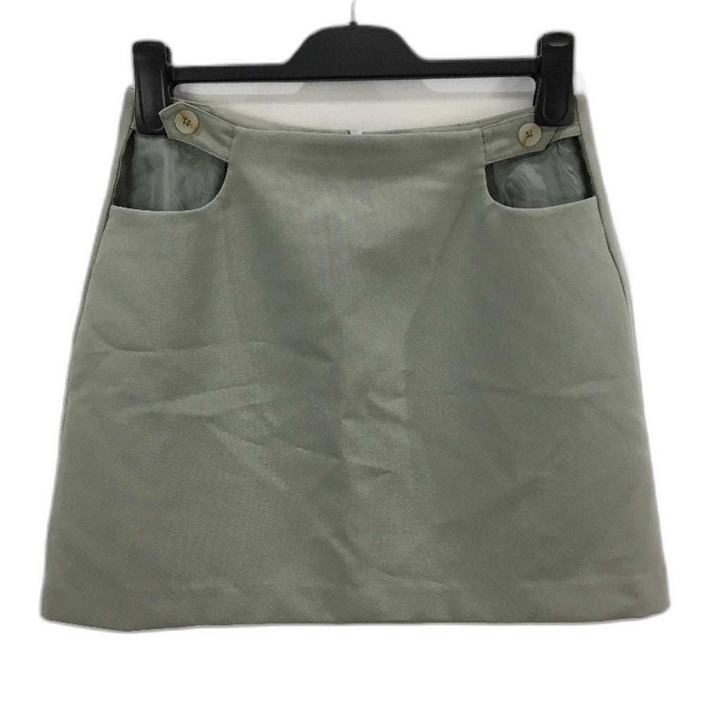 Alice In The Eve Moss Green Open Hipped Zip Up Mini Skirt Ladies Size Medium
