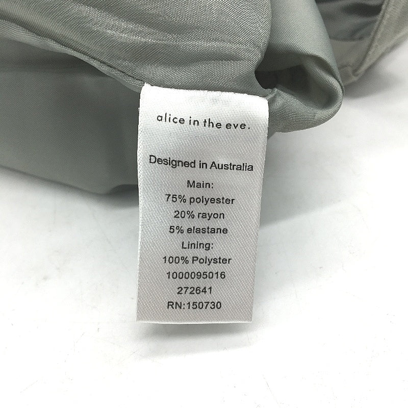 Alice In The Eve Moss Green Open Hipped Zip Up Mini Skirt Ladies Size Medium