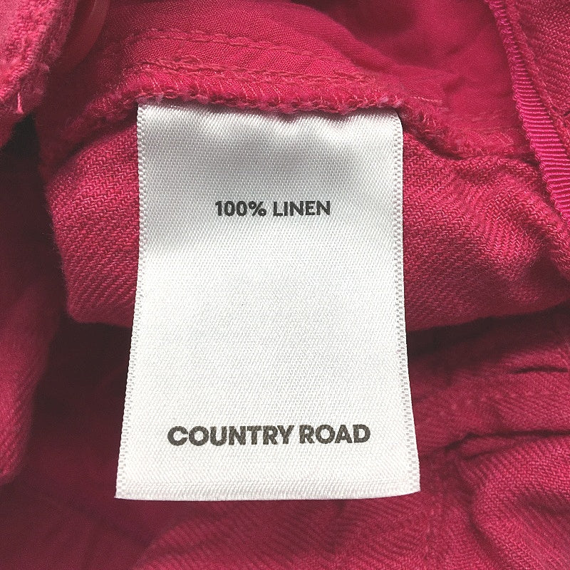 Country Road Organic French Linen Hot Pink Summer Shorts Ladies Size 10