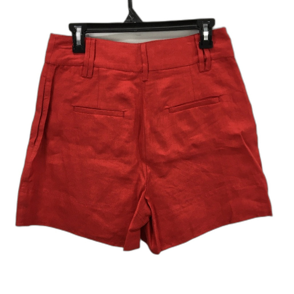 Country Road Organic French Linen Red Front Pocket Dress Shorts Ladies Size 10