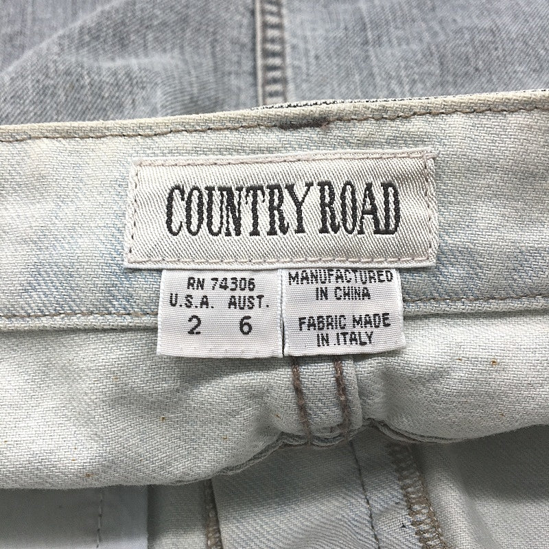 Country Road Acid Wash 100% Cotton Denim Mini Skirt Ladies Size 6