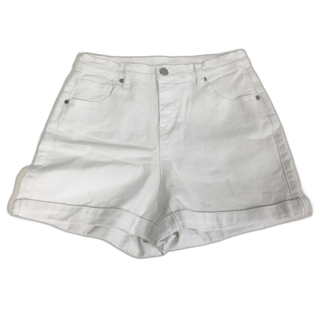 Seed Teen White Denim Cuffed Hem High Waisted Shorts TEENS Size 14
