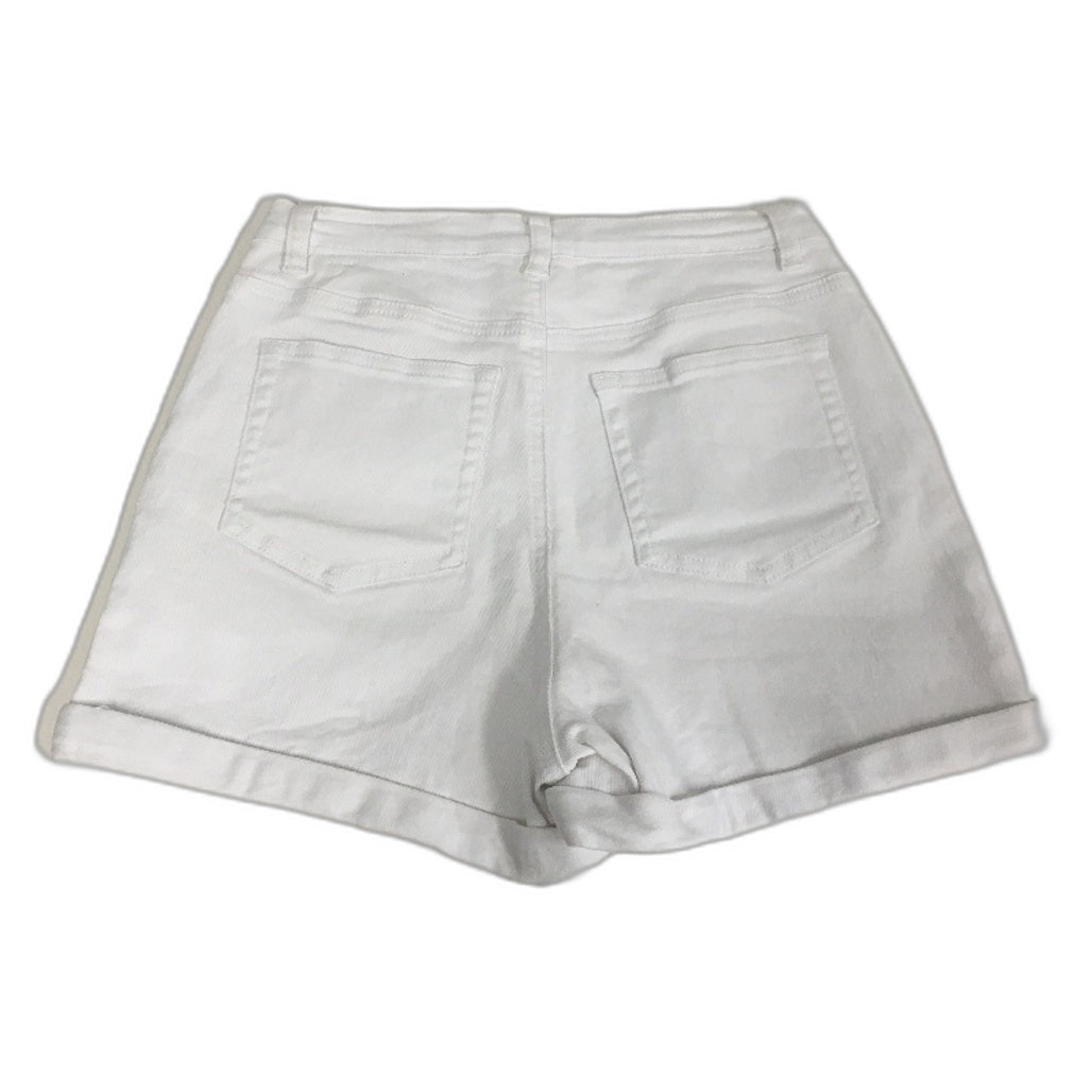 Seed Teen White Denim Cuffed Hem High Waisted Shorts TEENS Size 14