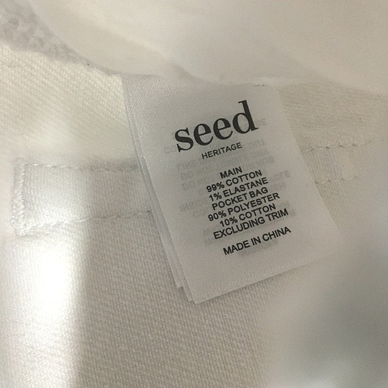 Seed Teen White Denim Cuffed Hem High Waisted Shorts TEENS Size 14