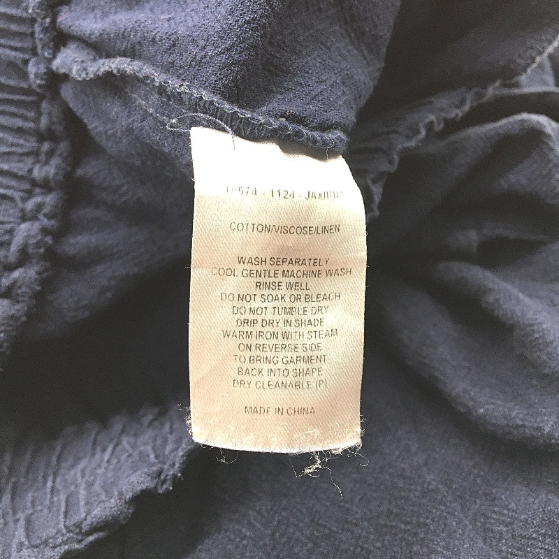 Sass Navy Blue Elastic Drawstring Waist Cotton Blend Casual Pants Size 18