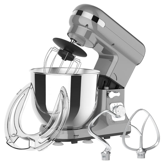 6.5L Grey Electric Stand Mixer with 6-Speed and Dough Hook Online AU