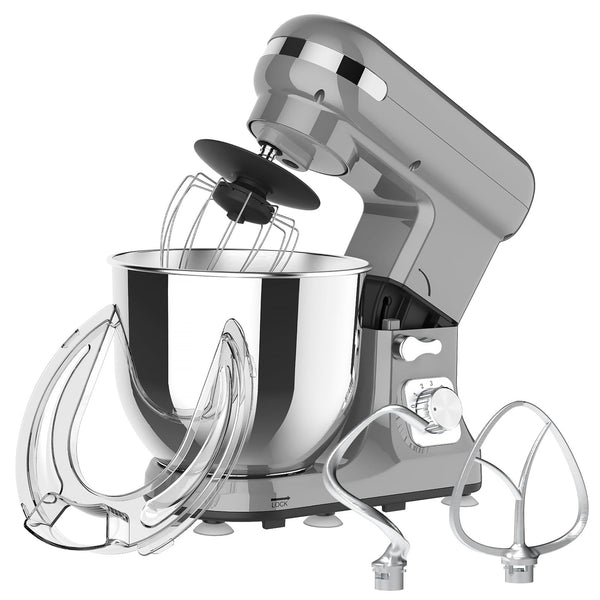 6.5L Grey Electric Stand Mixer with 6-Speed and Dough Hook Online AU