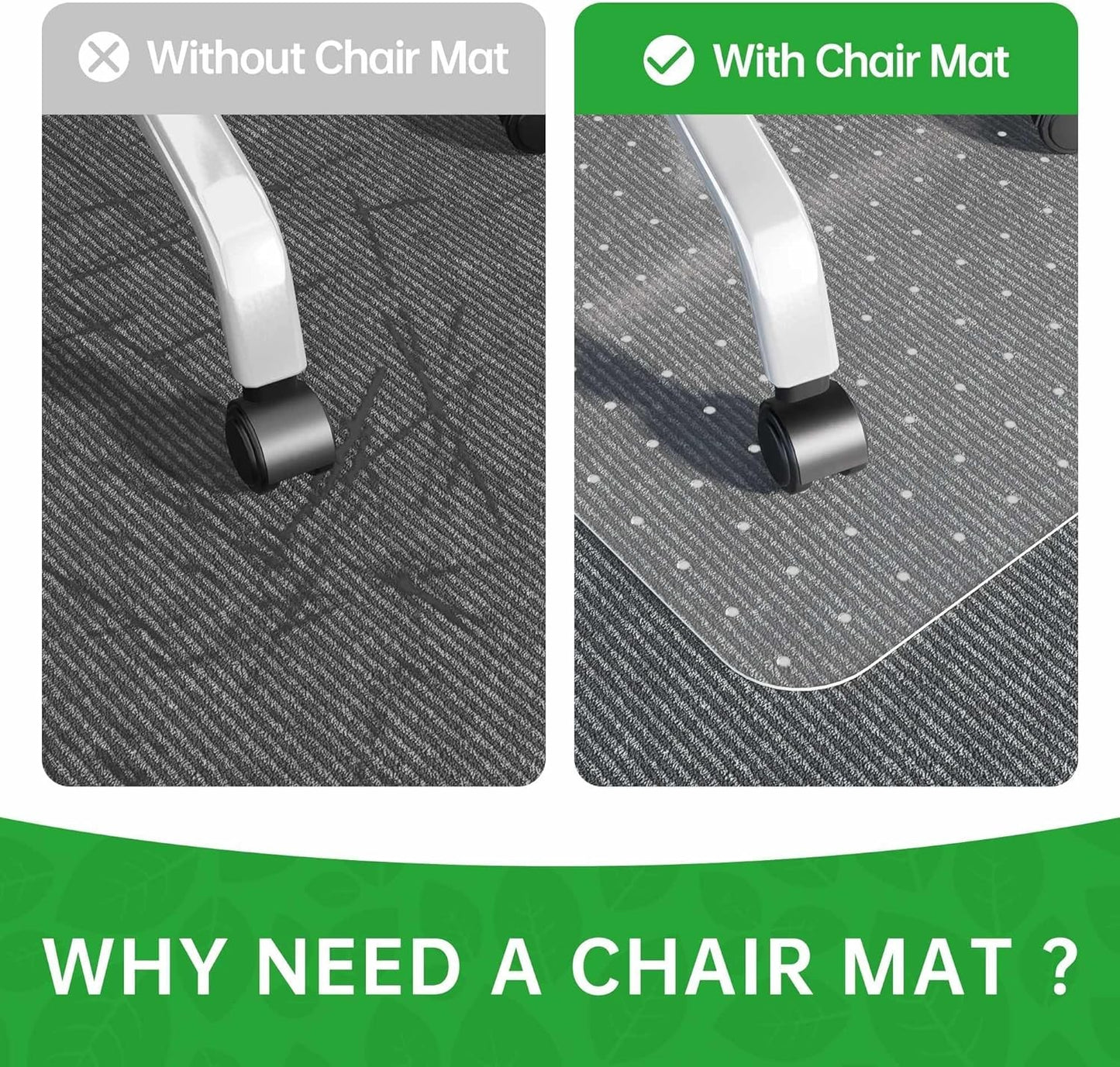 BVIMON Large Pink Carpet Office Chair Mat 120x90cm for Low-Pile Floors AU