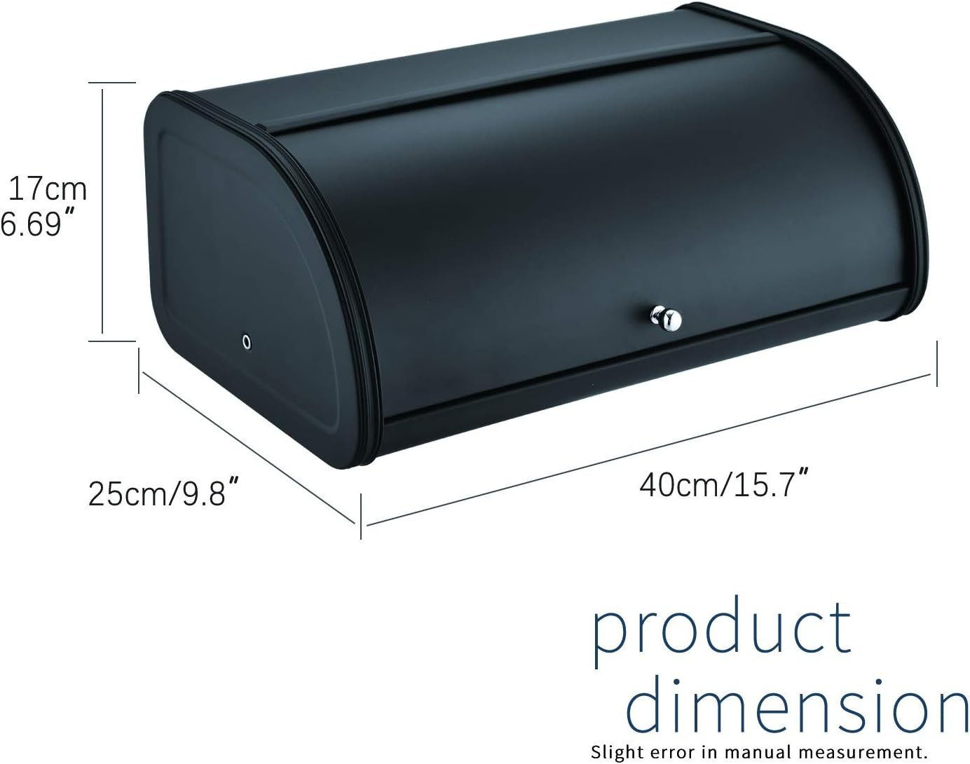 HILFA Stainless Steel Bread Box with Roll Up Lid for Kitchen Storage AU Online