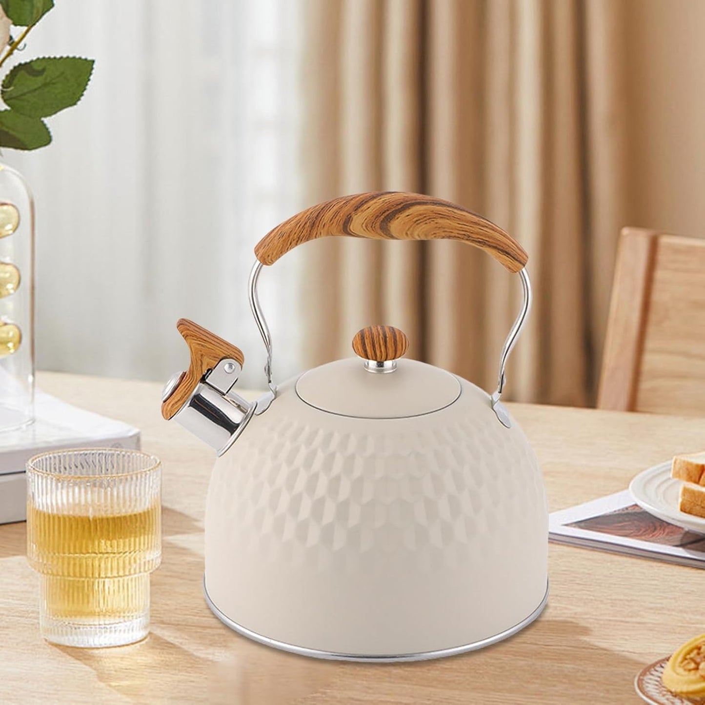 Ruyihoff Whistling Kettle 3L Stainless Steel Teapot for Home Kitchen AU