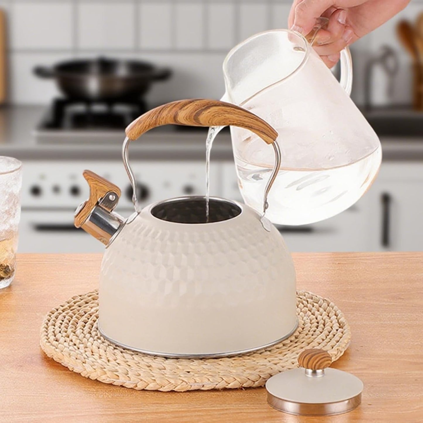 Ruyihoff Whistling Kettle 3L Stainless Steel Teapot for Home Kitchen AU