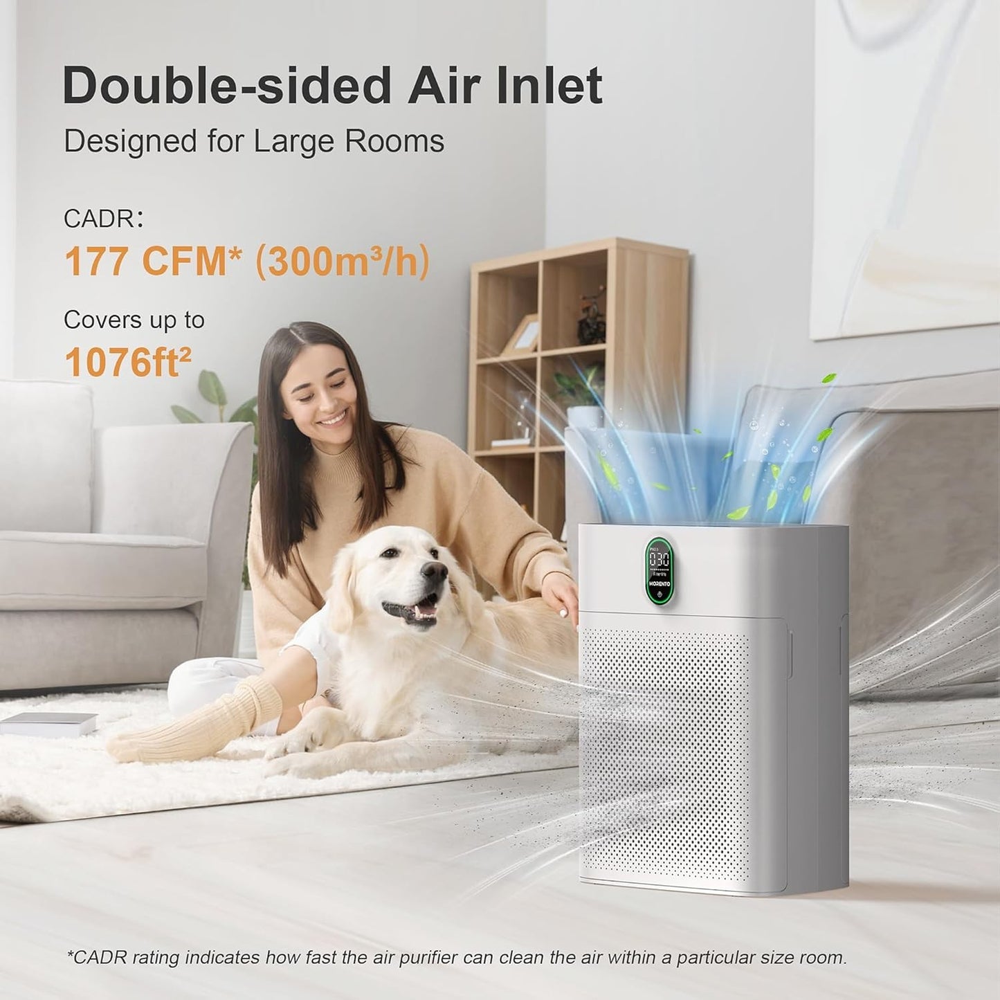 MORENTO Smart Air Purifier for Home with HEPA Filter and Wi-Fi Online Australia