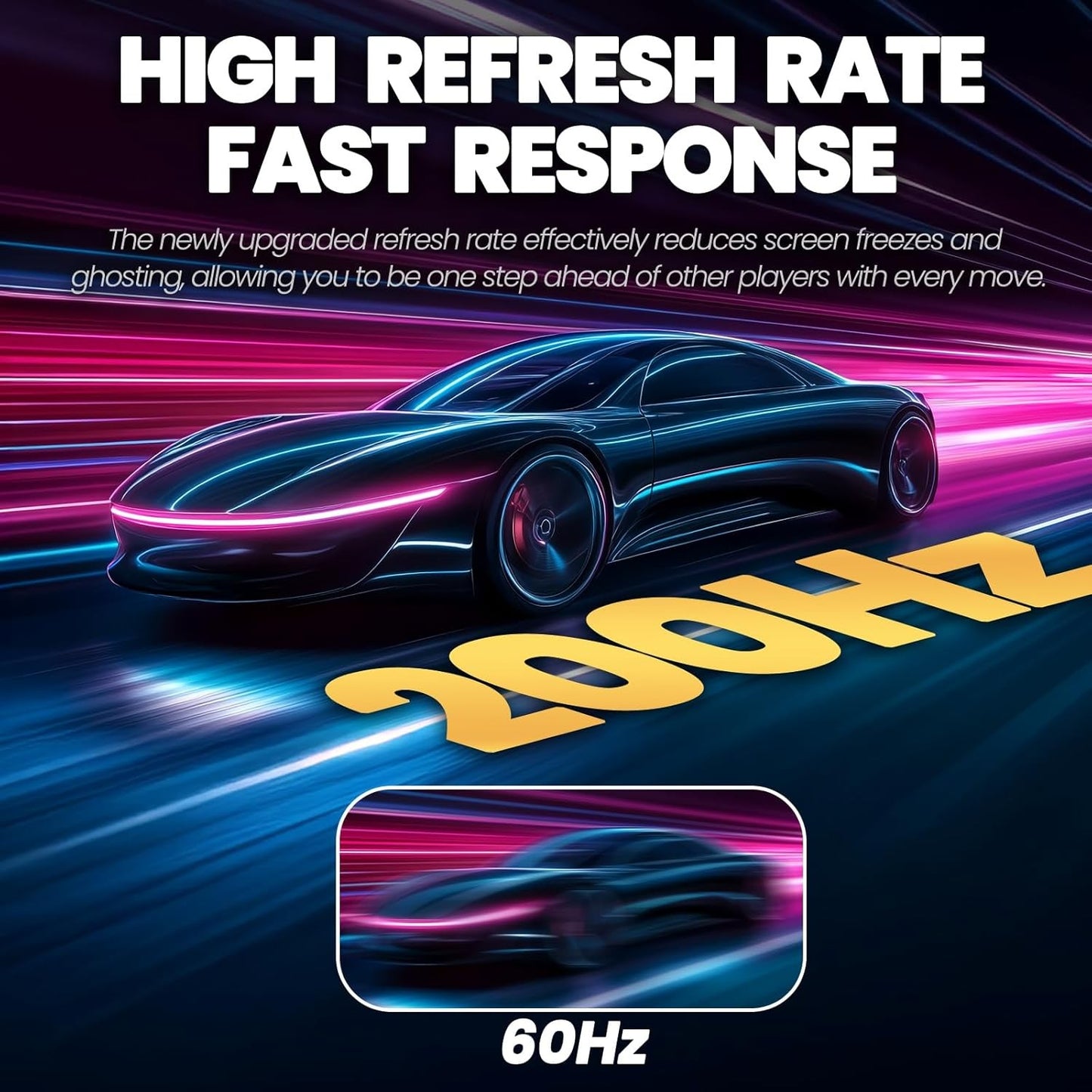 CRUA 24" Curved Gaming Monitor FHD 200Hz with FreeSync & Blue Light Filter AU