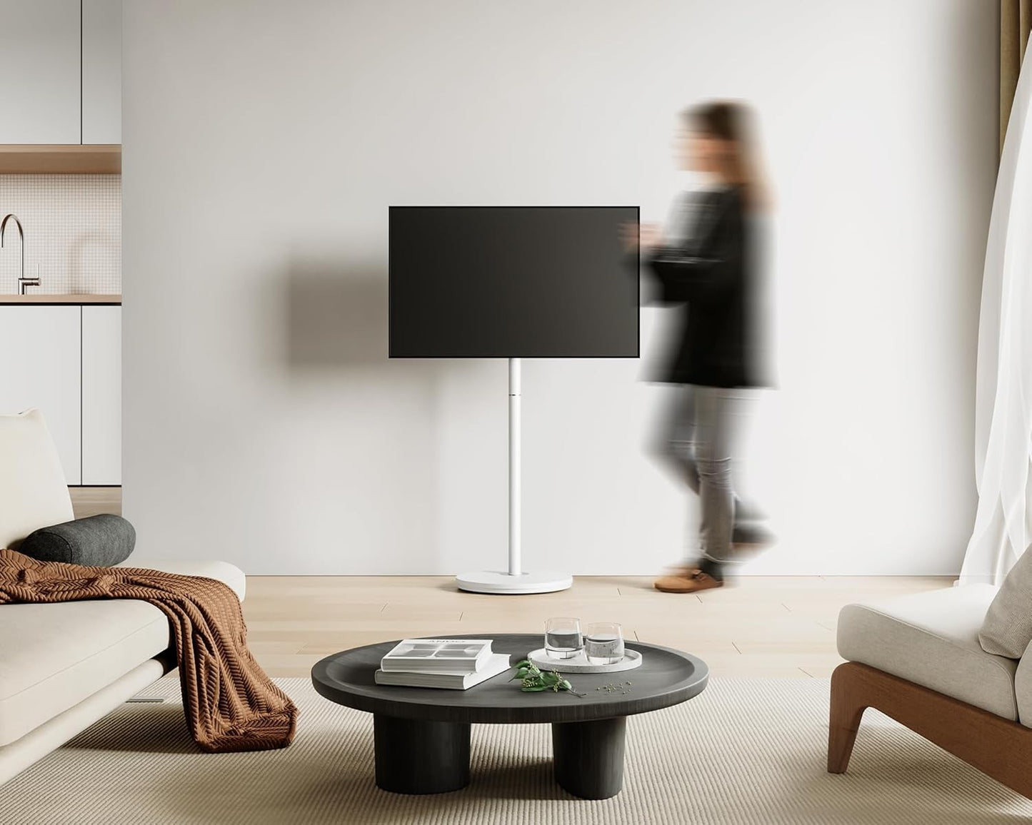 FITUEYES Minimalist Rolling TV Cart for 24-48 Inch TVs with Wheels... DEMO