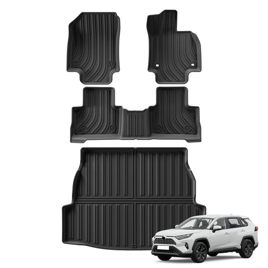 LUCKEASY TPE Floor Mats & Cargo Liner for Toyota RAV4 2019-2025 AU Online DEMO