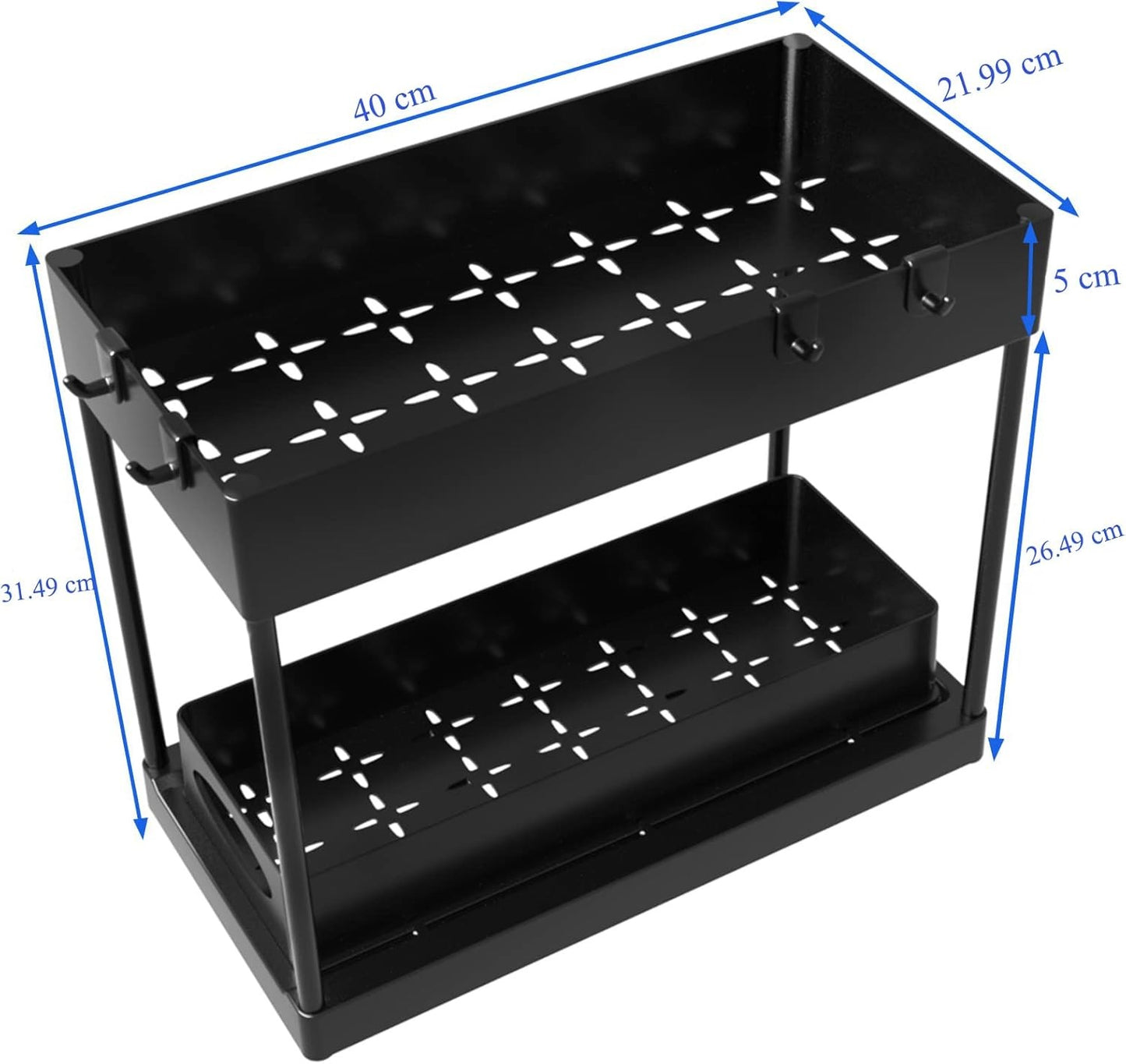 Wuciray Under Sink Organizer Storage 2-Pack with Sliding Drawer for Kitchen AU