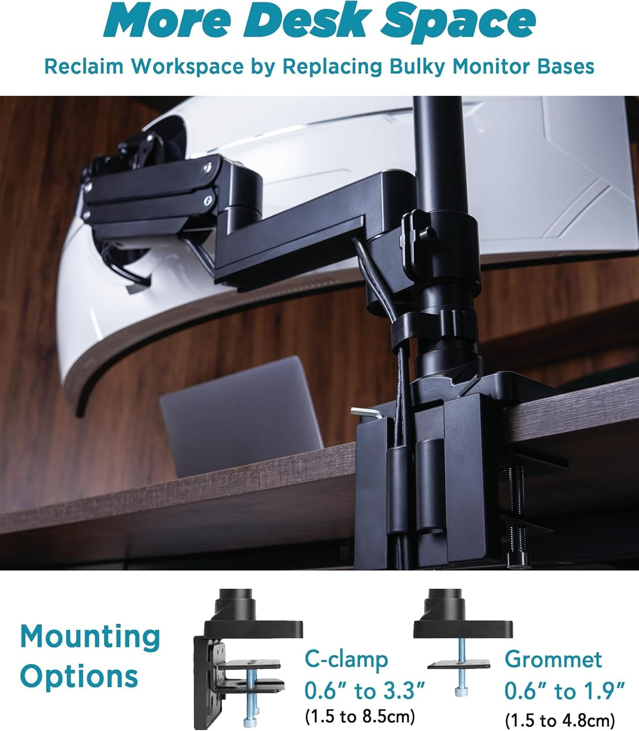 ULTRARM Heavy Duty Monitor Arm for Ultrawide Screens Up to 57" Online Australia