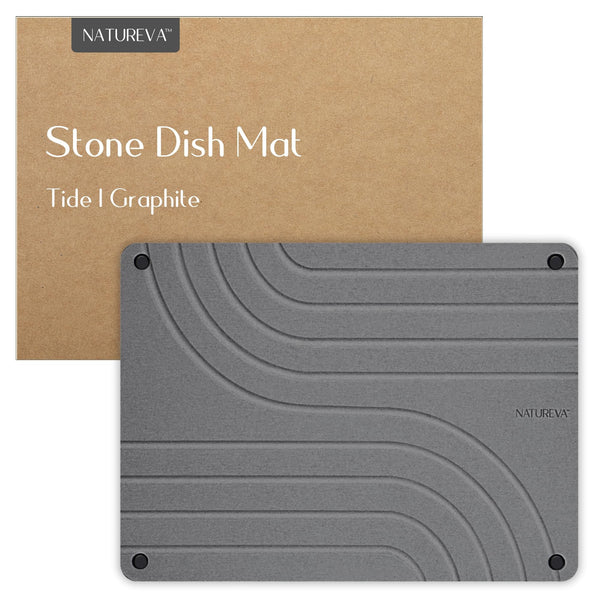 Natureva Stone Dish Drying Mat in Tide Graphite - Super Absorbent AU Online