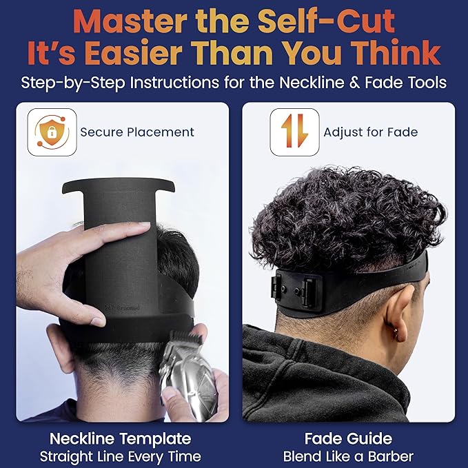 247Groomed 2 Piece Neck to Head Self Haircut Shaving Stability Kit NEW