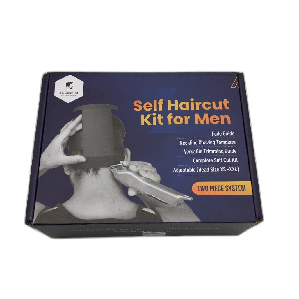 247Groomed 2 Piece Neck to Head Self Haircut Shaving Stability Kit NEW