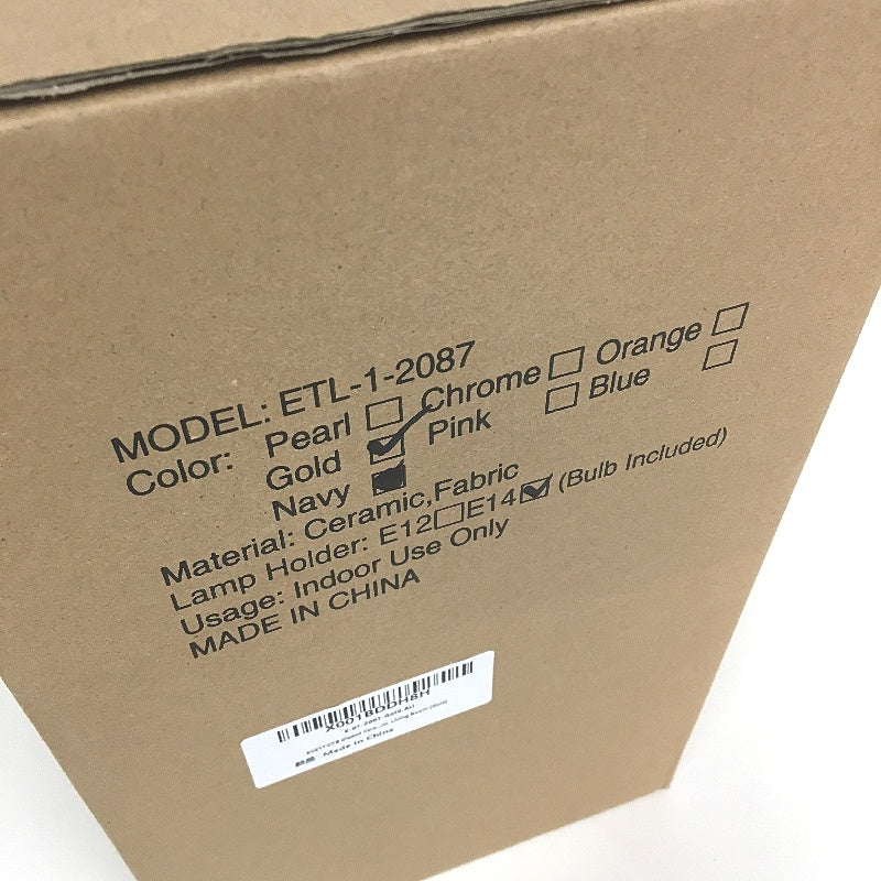 EOEYYOYB Single Glazed Ceramic Bulldog Linen Shade Table Lamp in Gold NEW