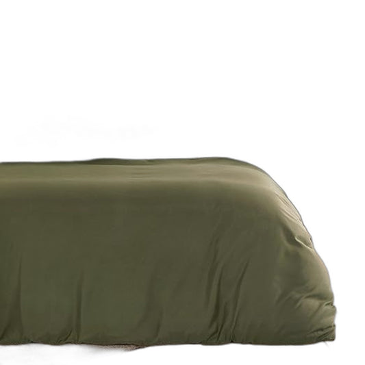 Wake in Cloud 1000 Thread Count Olive Microfibre Quilt Cover Set QUEEN Size NEW