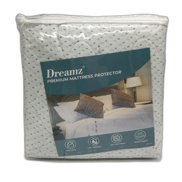 DREAMZ Bamboo Blend Fitted Mattress Protector DOUBLE Size 137x188cm NEW