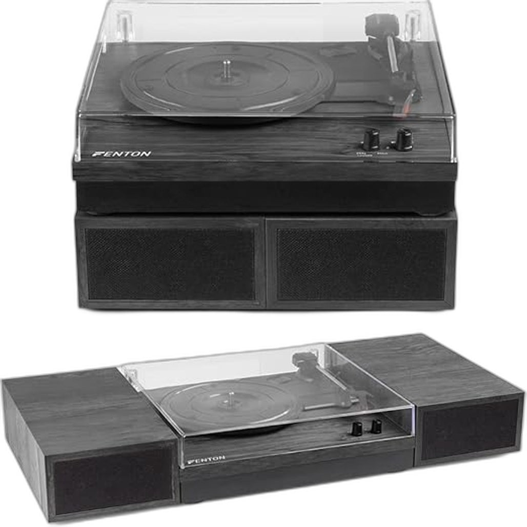 Fenton RP165B Retro Vinyl Turntable Record Player with Bluetooth in Black NEW