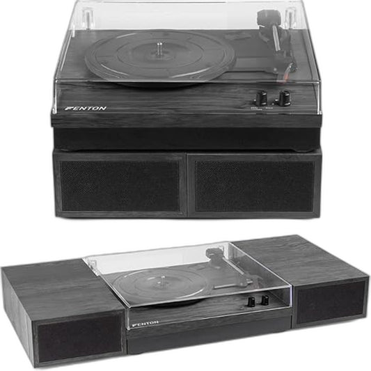 Fenton RP165B Retro Vinyl Turntable Record Player with Bluetooth in Black NEW