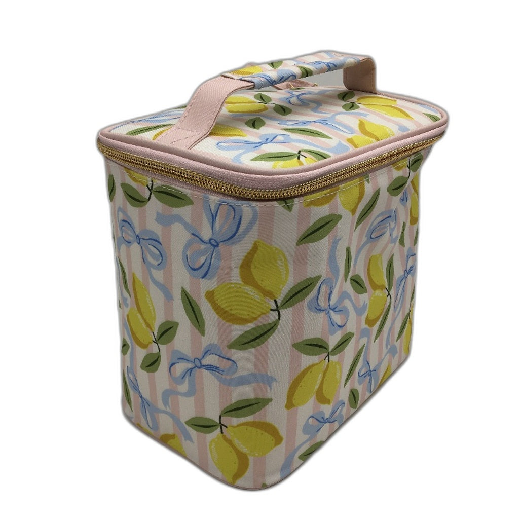 Lemon Bow 1.18L Jumbo Tumbler with Handle and Insulated Lunch Bag Bundle NEW