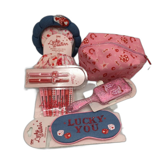 OXX 7 Piece Lucky Western Pink Cowgirl Beauty and Selfcare Bundle Pack NEW