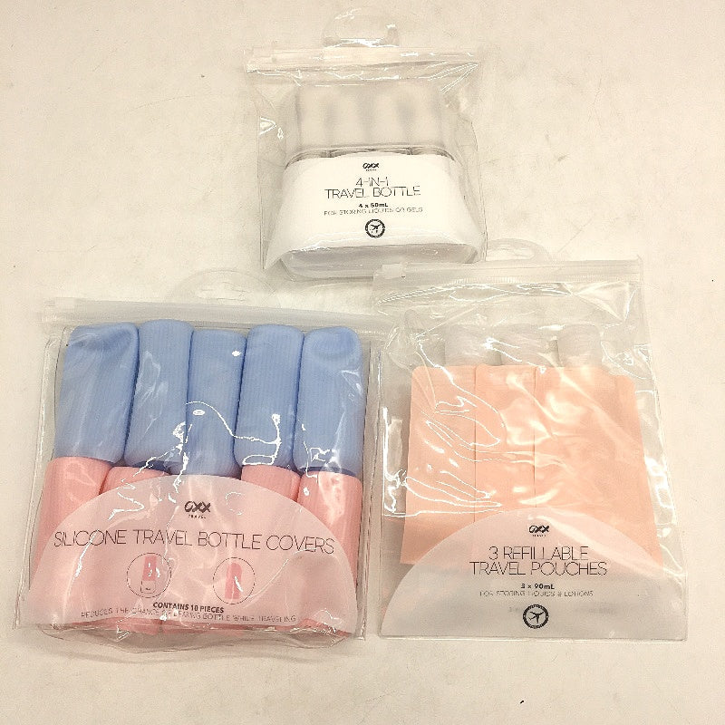 OXX 8 Piece Miscallaneous Travel Compliant Bottles and Containers Bundle NEW