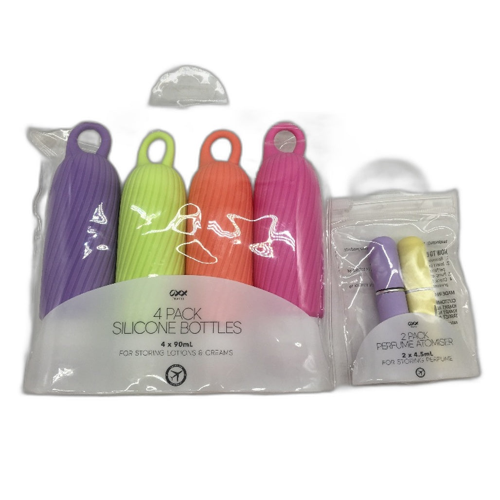OXX 8 Piece Miscallaneous Travel Compliant Bottles and Containers Bundle NEW