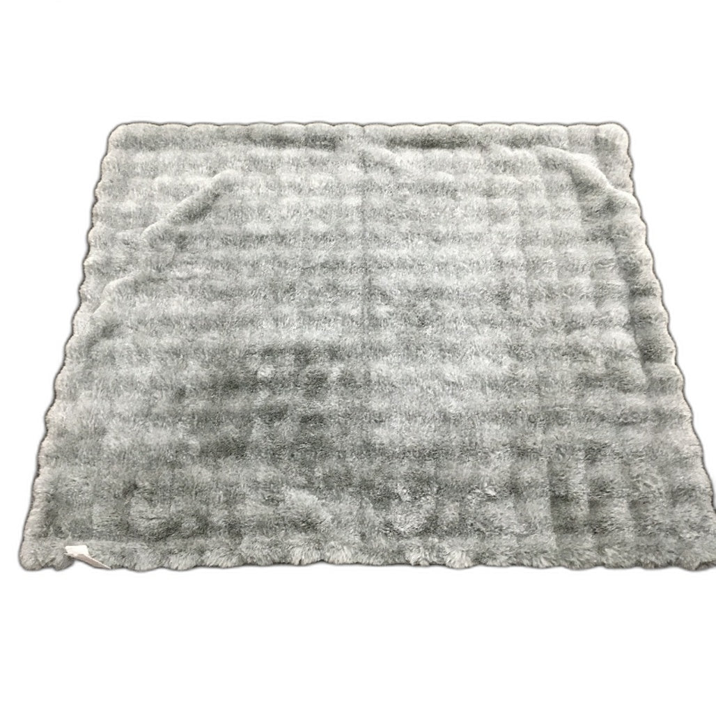 Target Ella Quilted Faux Fur Throw Blanket in Charcoal Grey 127x152cm NEW