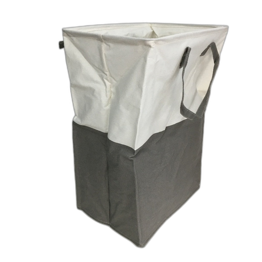 ALINK Laundry Storage Basket With Handle Set Of 2 Grey And Cream 30x40x50cm NEW