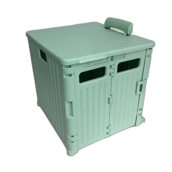 Foldable Portable Grocery Shopping Storage Cart Mint Green 35x45x35cm NEW
