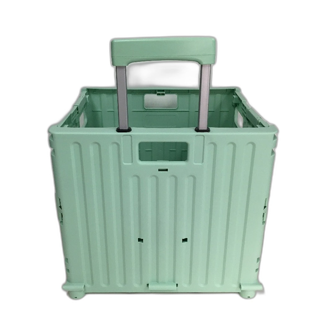 Foldable Portable Grocery Shopping Storage Cart Mint Green 35x45x35cm NEW