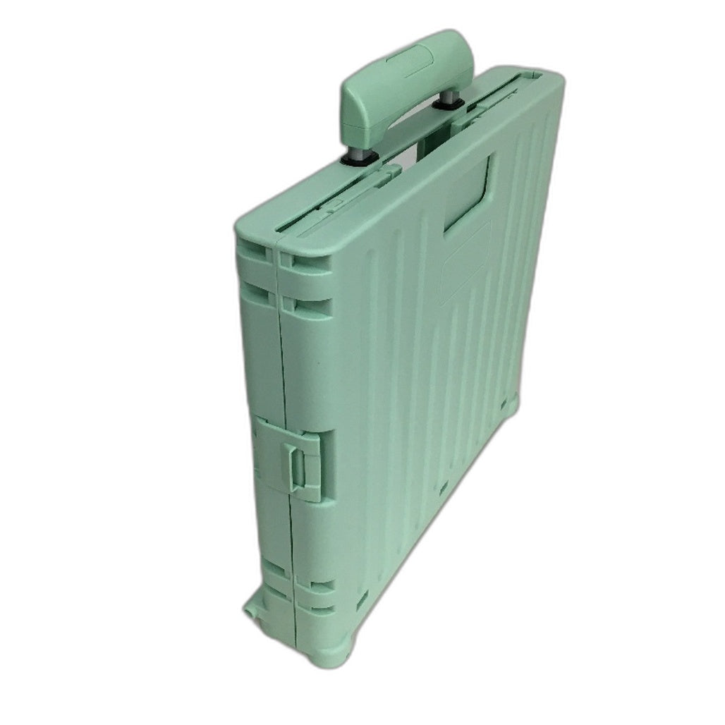 Foldable Portable Grocery Shopping Storage Cart Mint Green 35x45x35cm NEW