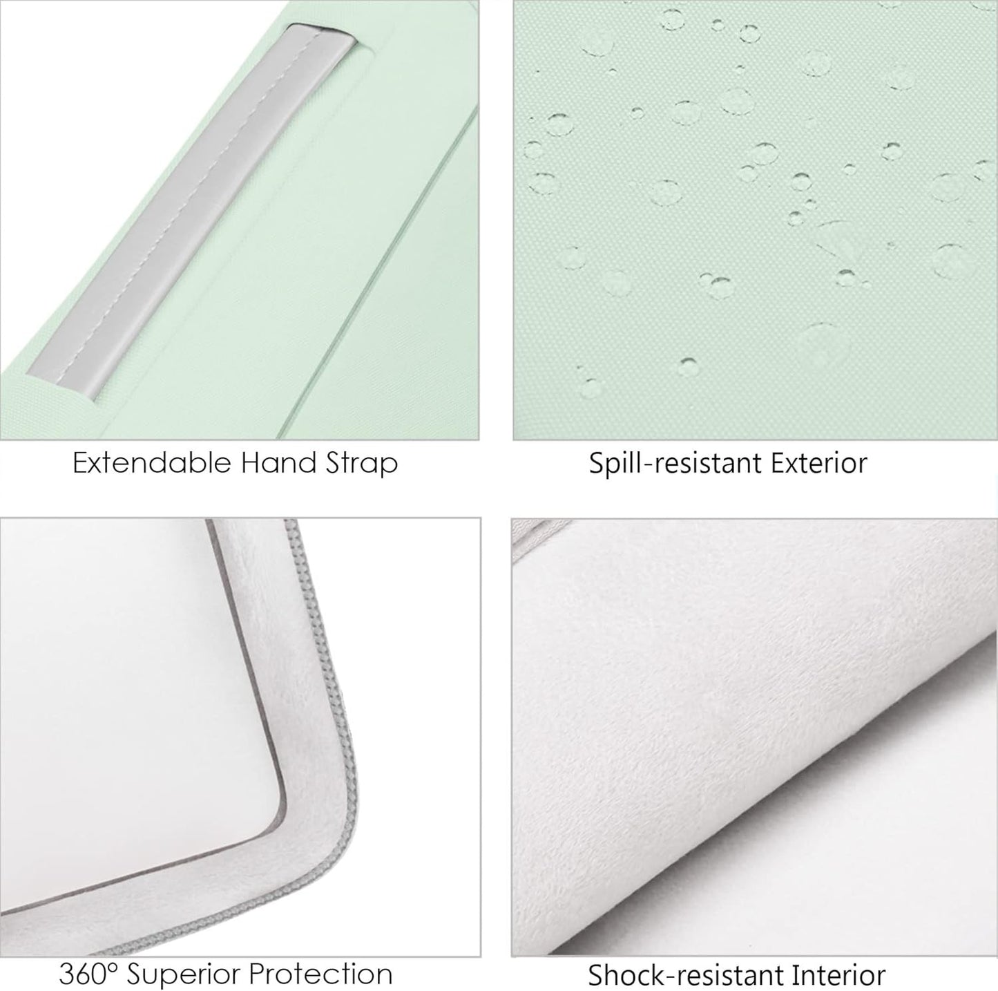 Lacdo 360° Protective Laptop Sleeve Case for 15 Inch MacBook Air Green AU