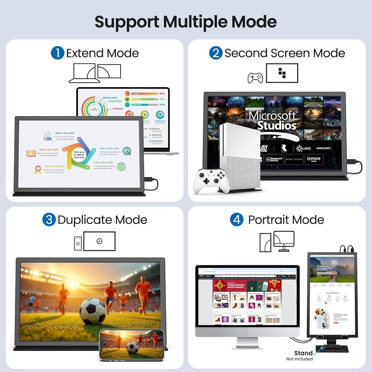 FANGOR 15.6 Inch Portable Monitor 1080P FHD USB-C HDMI for Gaming Online AU