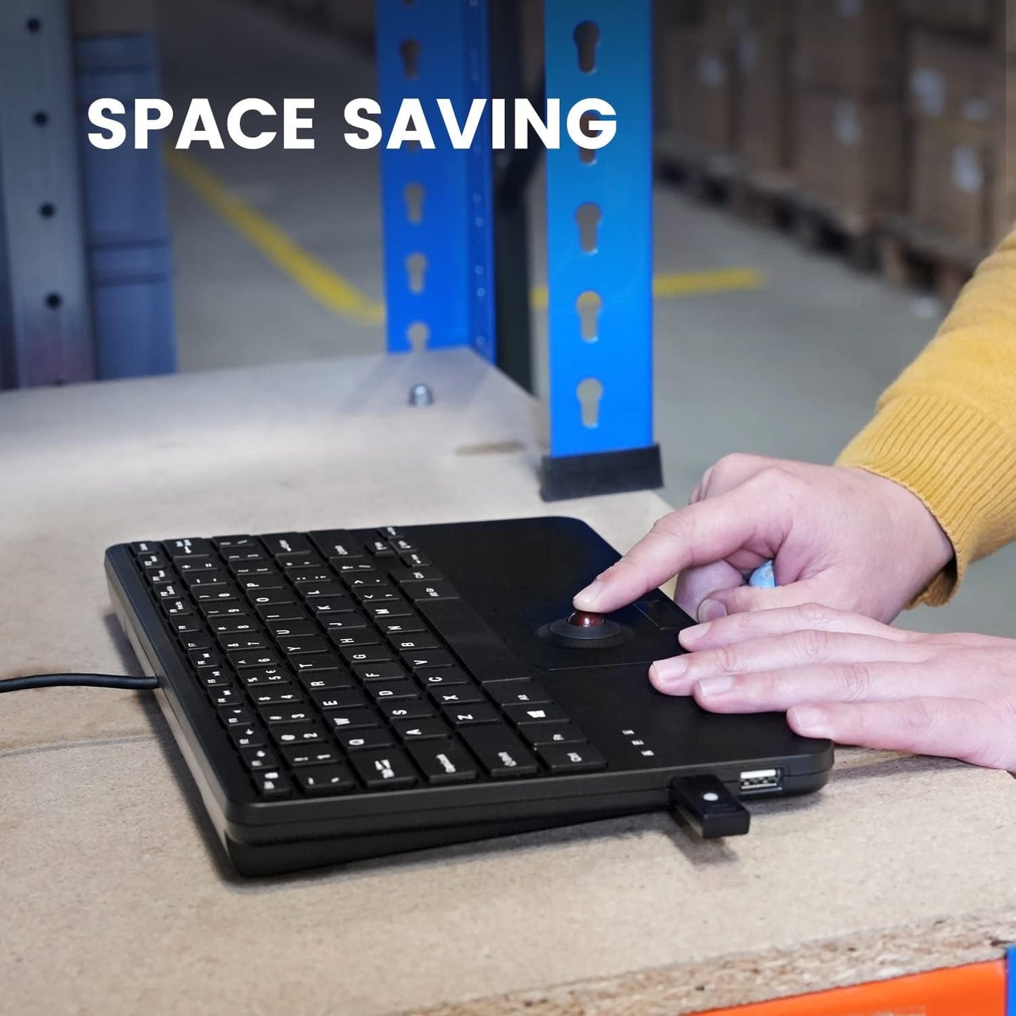 Perixx PERIBOARD-526 Wired Mini USB Keyboard with Trackball and Hubs AU