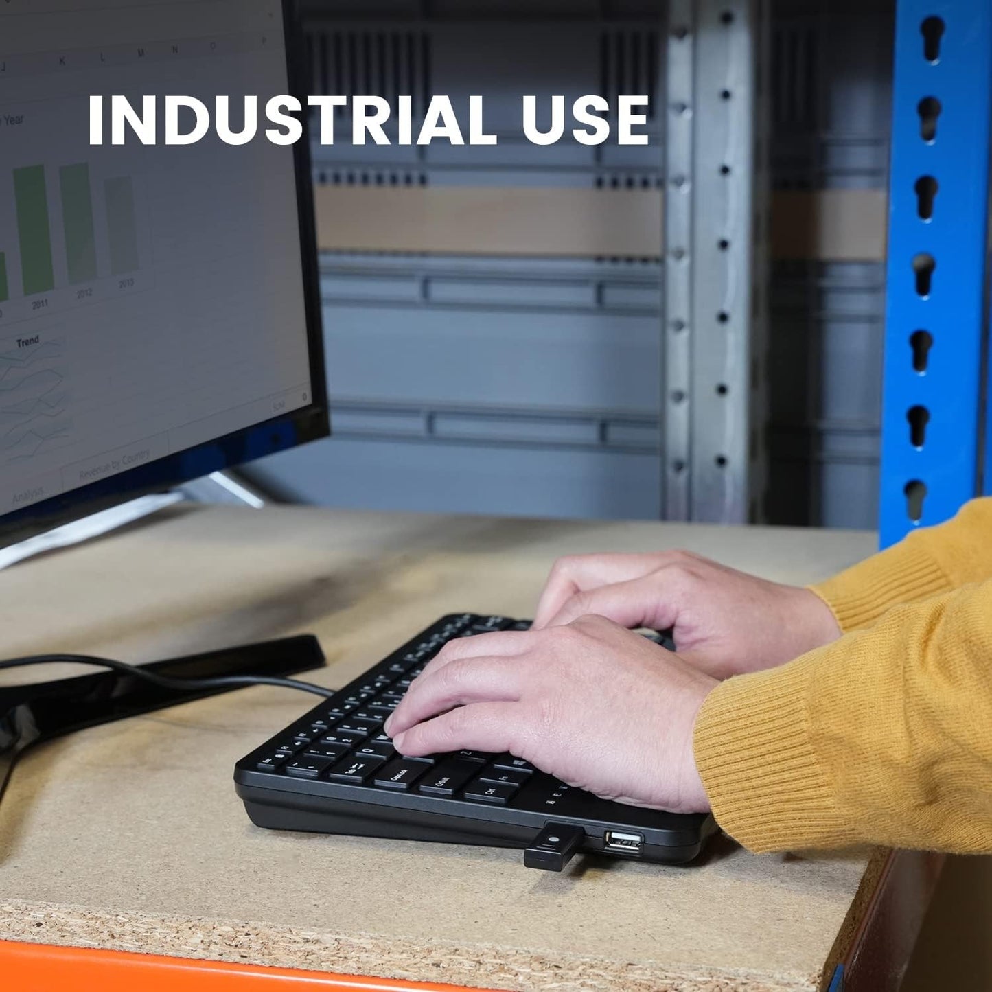 Perixx PERIBOARD-526 Wired Mini USB Keyboard with Trackball and Hubs AU