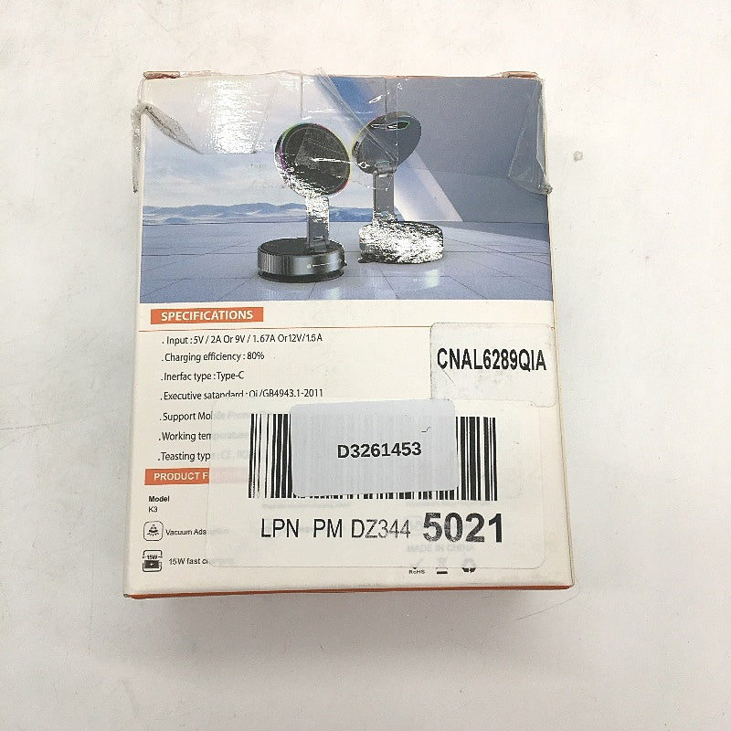 Wireless Charging Car Phone Holder Stand RGB Lighting Type C 15W Fast Charge NEW