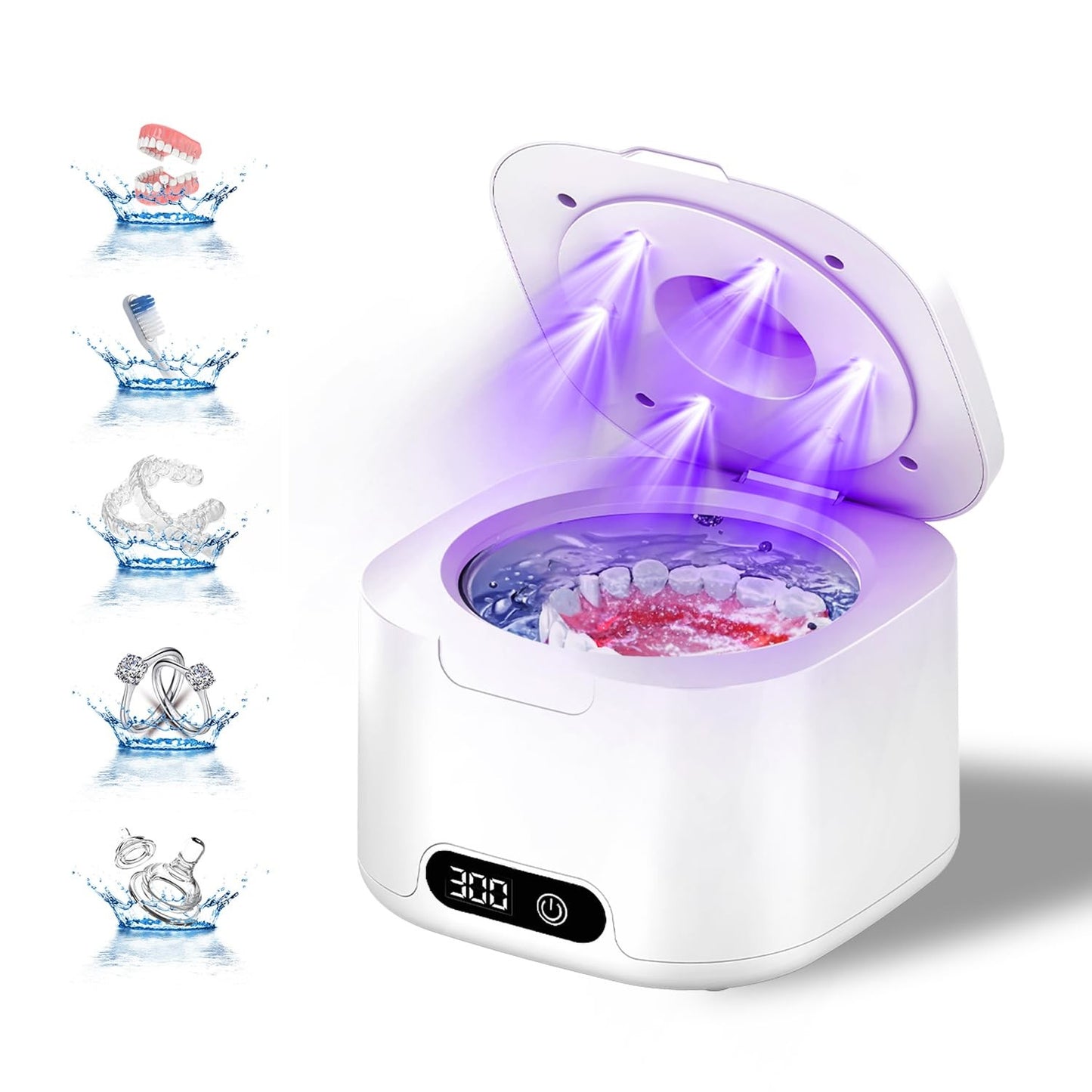 AIFZIXUW Ultrasonic Retainer Cleaner Machine with Digital Timer Online Australia